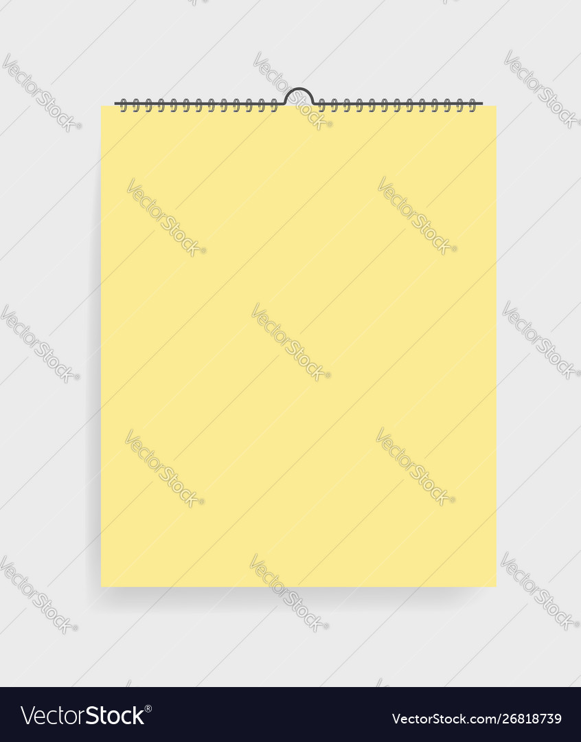 Realistic notebook in mockup style blank notepad vector image Realistic notebook in mockup style blank notepad