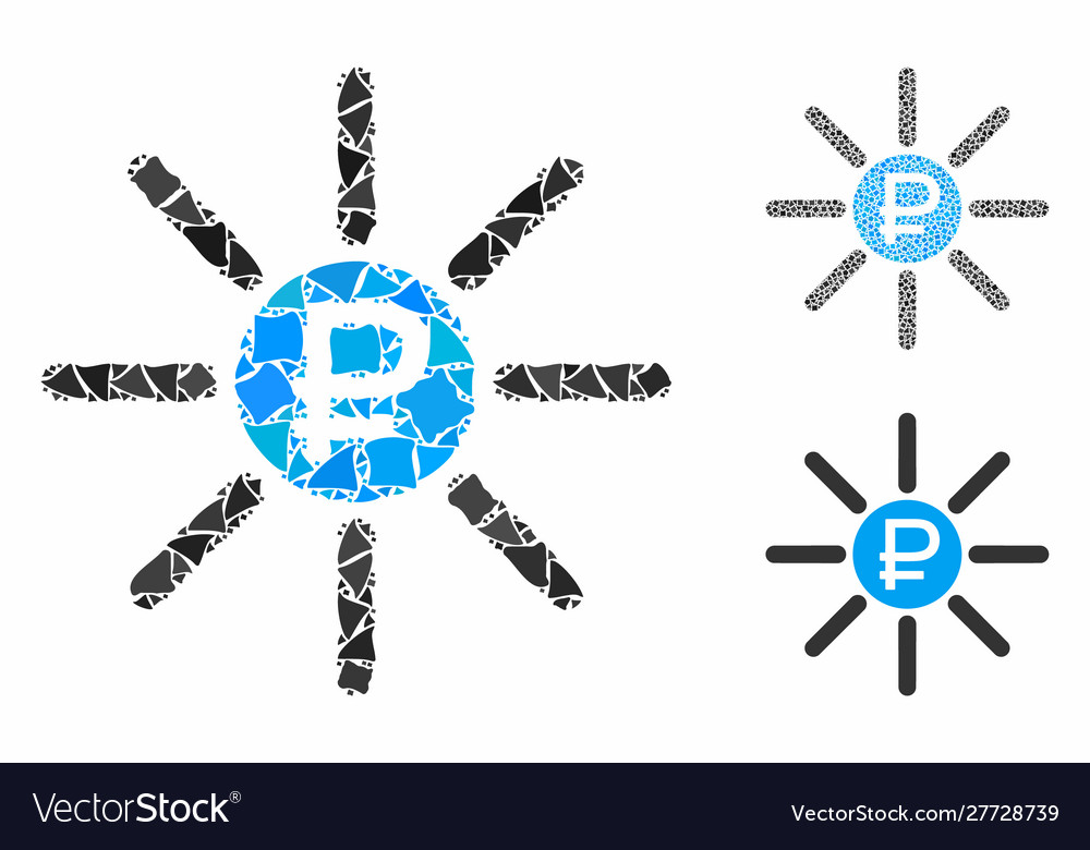 Rouble source mosaic icon rough elements