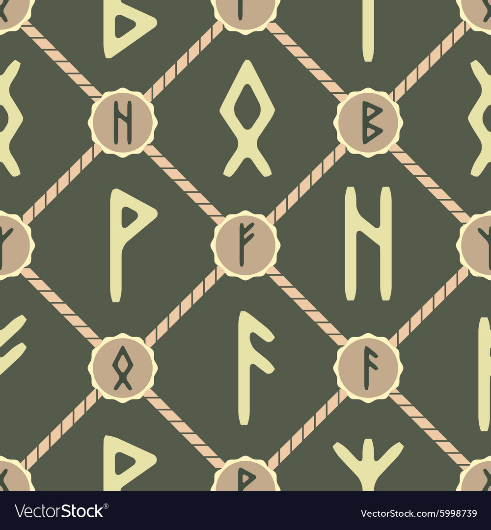 Seamless background with runes