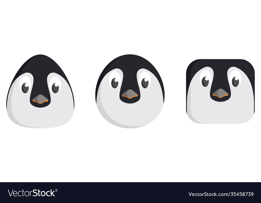 Set cartoon penguins