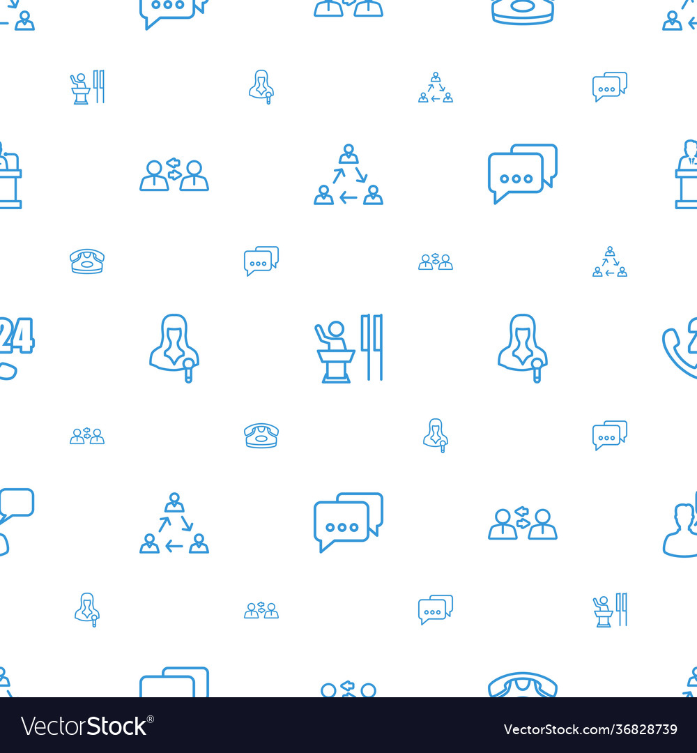 Talk icons pattern seamless white background