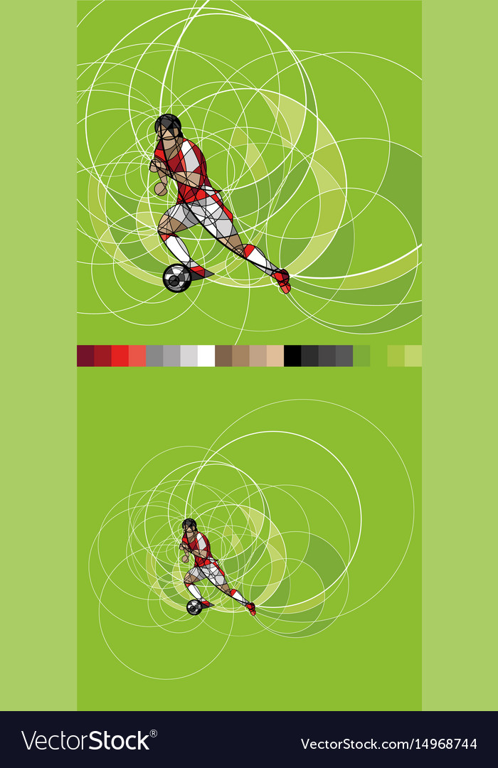 Abstract image of soccer player with ball