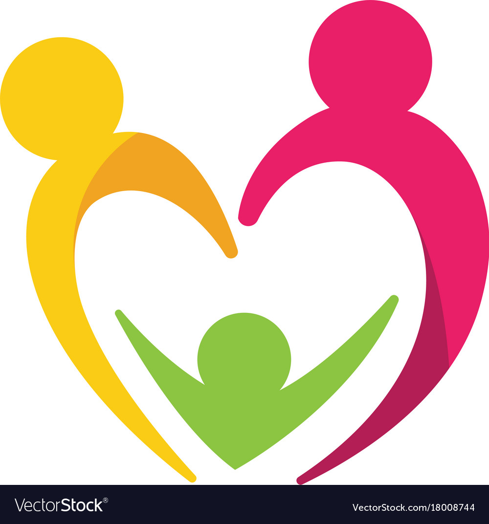 Adoption and community care logo Royalty Free Vector Image