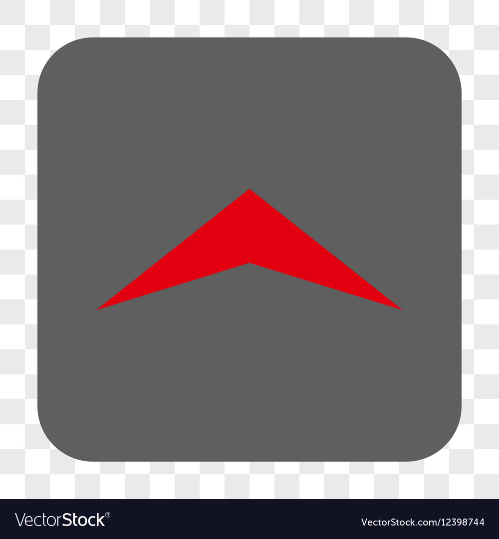 Arrowhead up rounded square button