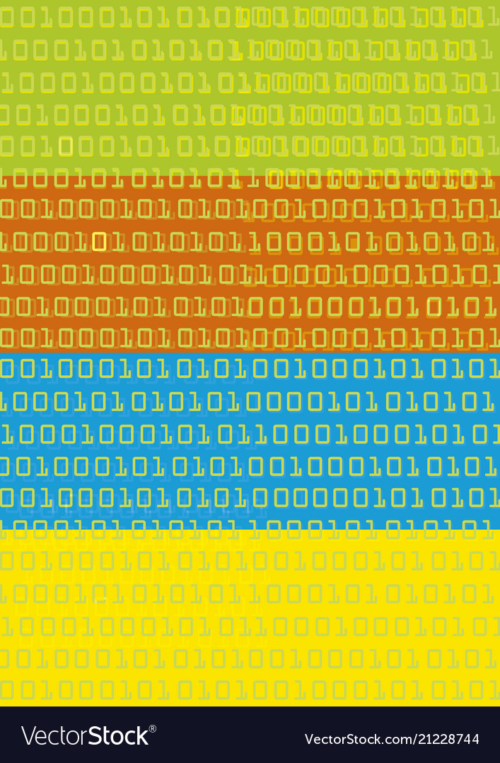 Binary codes colorful background vector image Binary codes colorful background