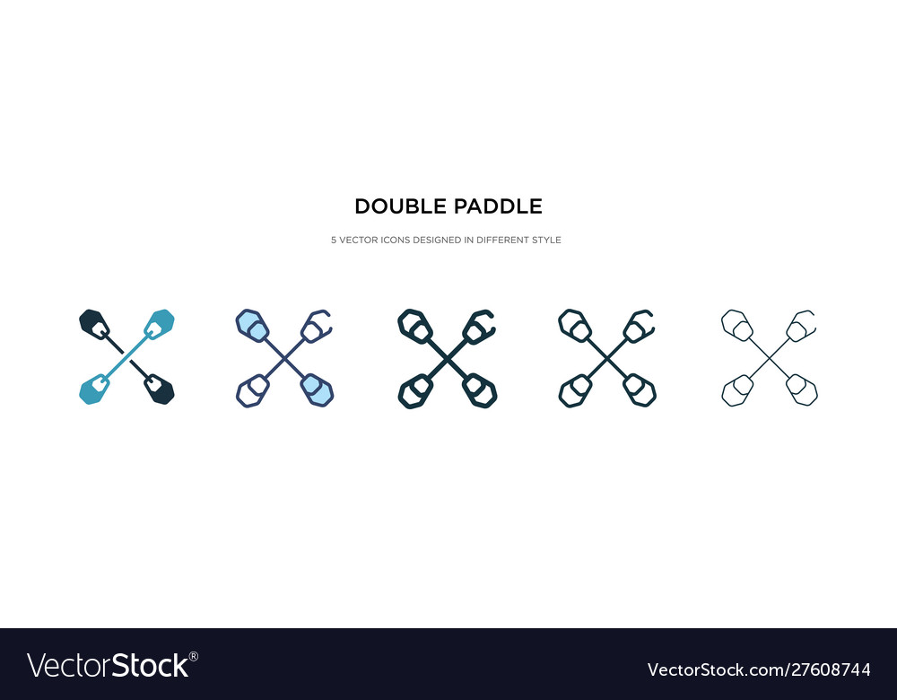 Double paddle icon in different style two