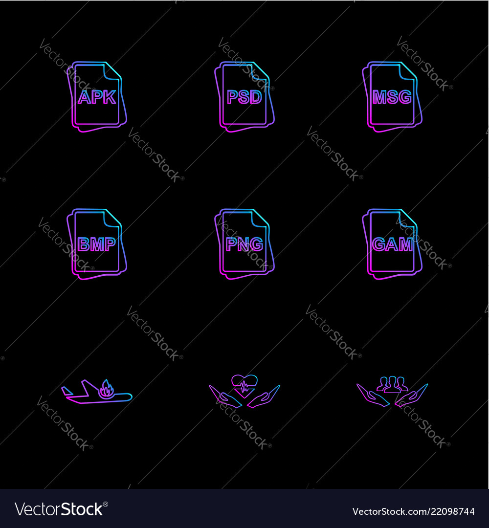 File type files documents eps icons set