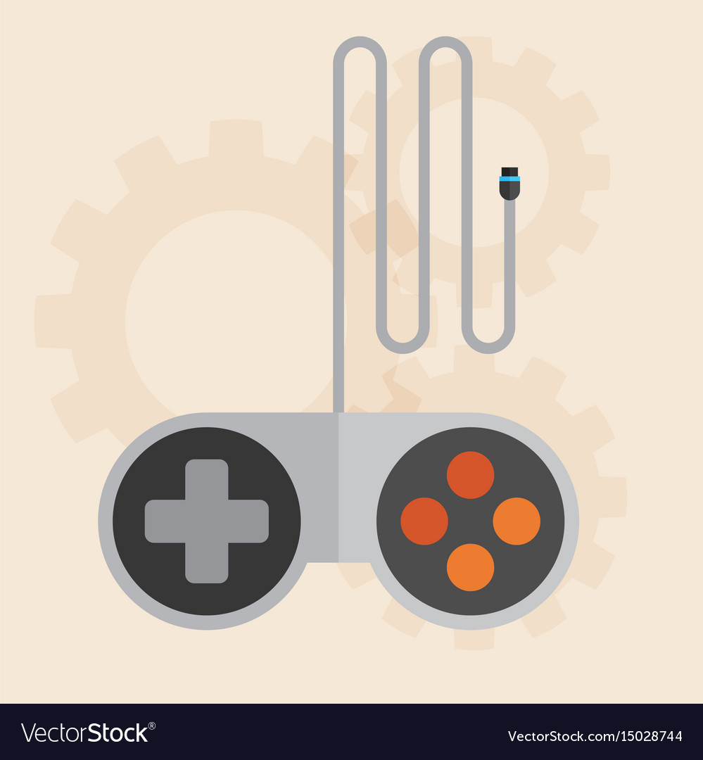 Flat joystick icongaming background