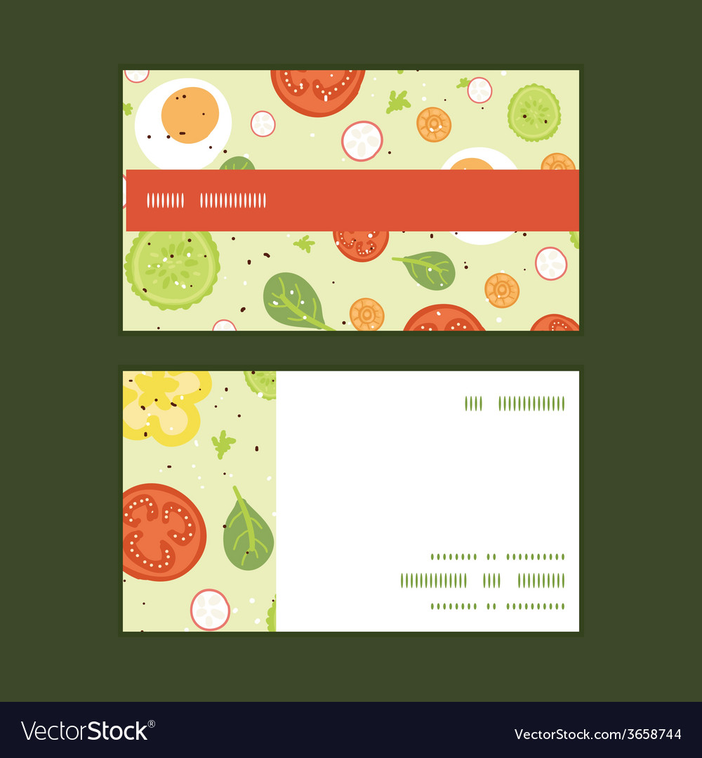 Fresh salad horizontal stripe frame pattern