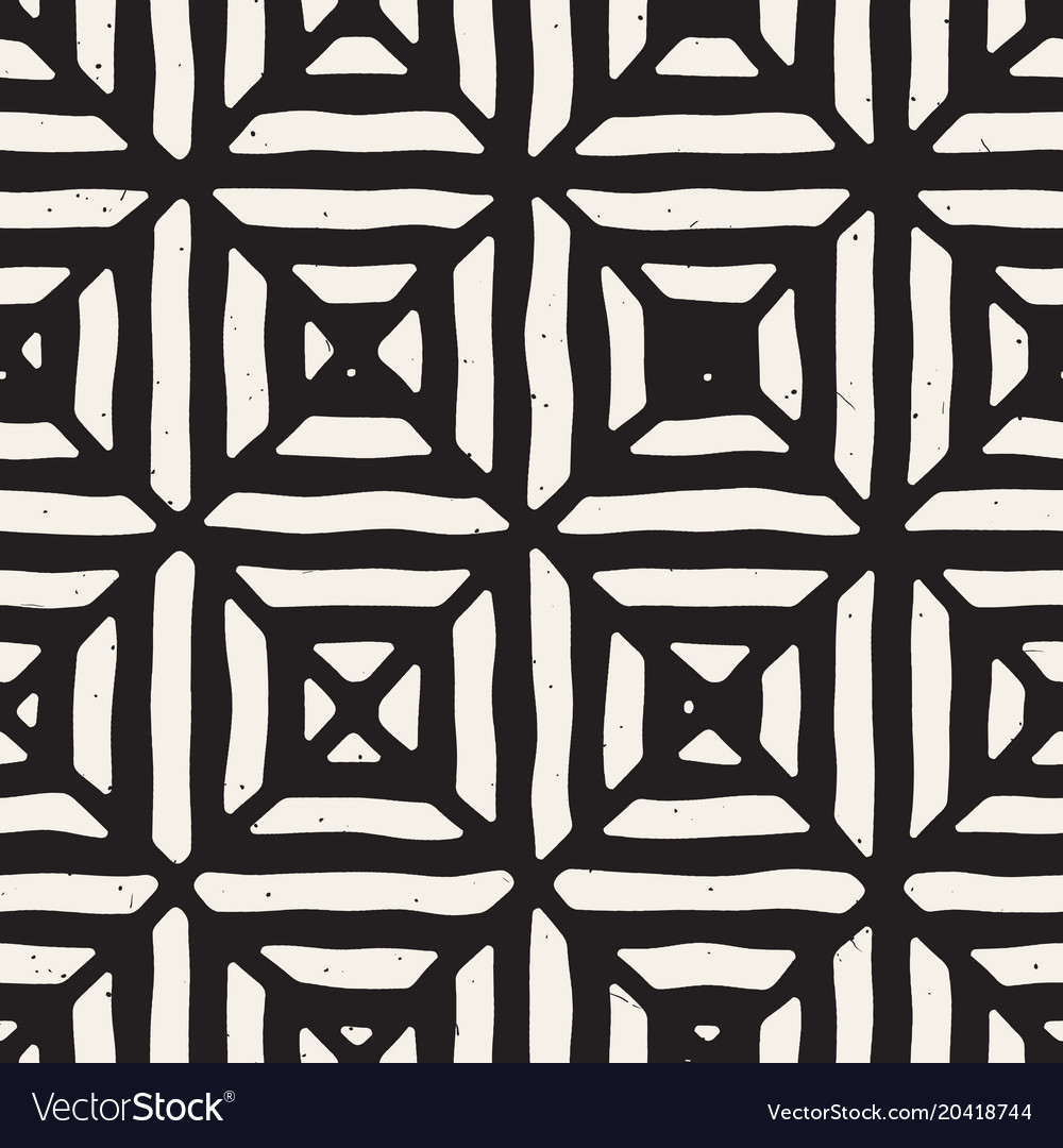 Hand drawn seamless repeating pattern with lines