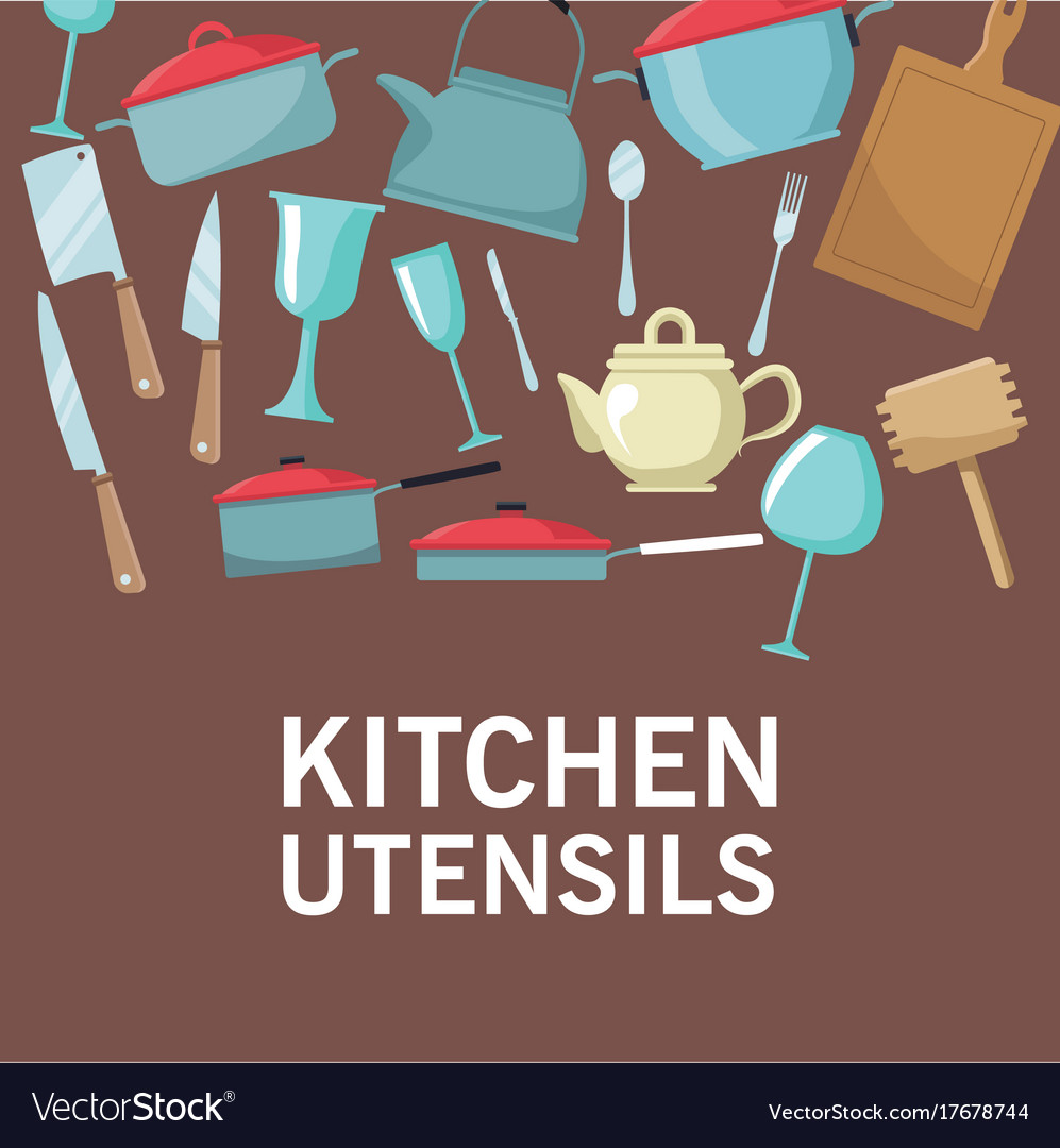 Kitchen utensils icons Royalty Free Vector Image