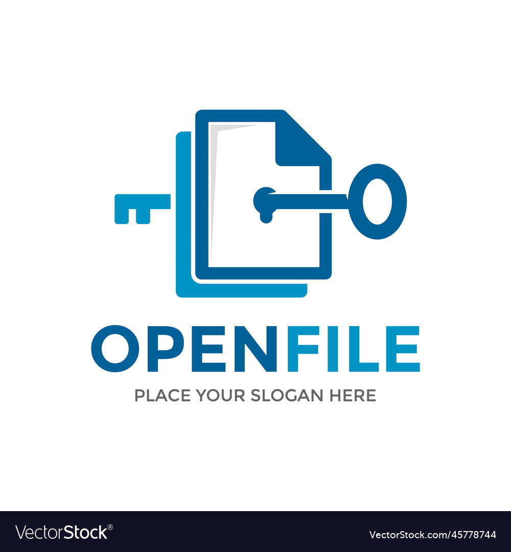 Open file logo template this design use key vector image Open file logo template this design use key