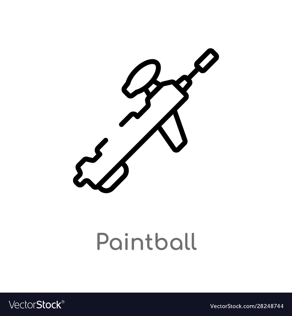 Outline paintball icon isolated black simple line