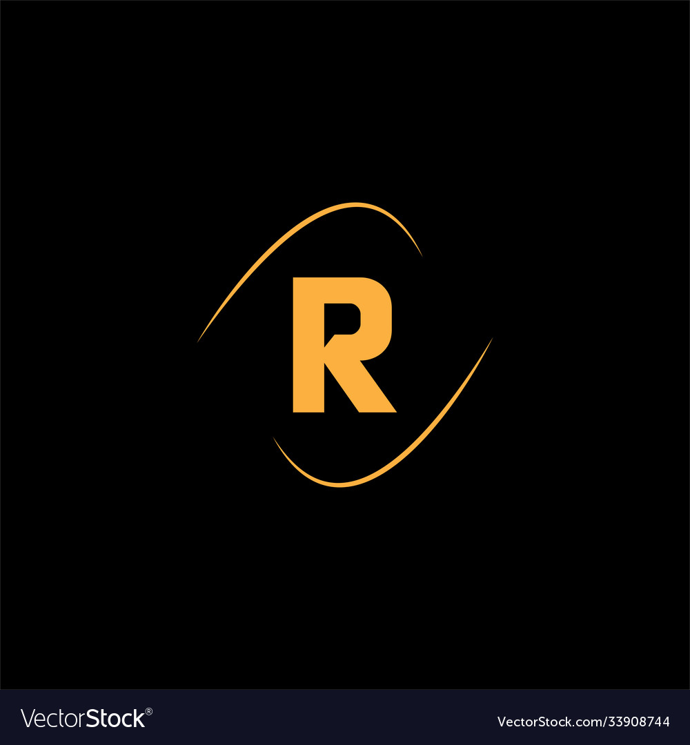 R Letter Logo Abstract Design Royalty Free Vector Image