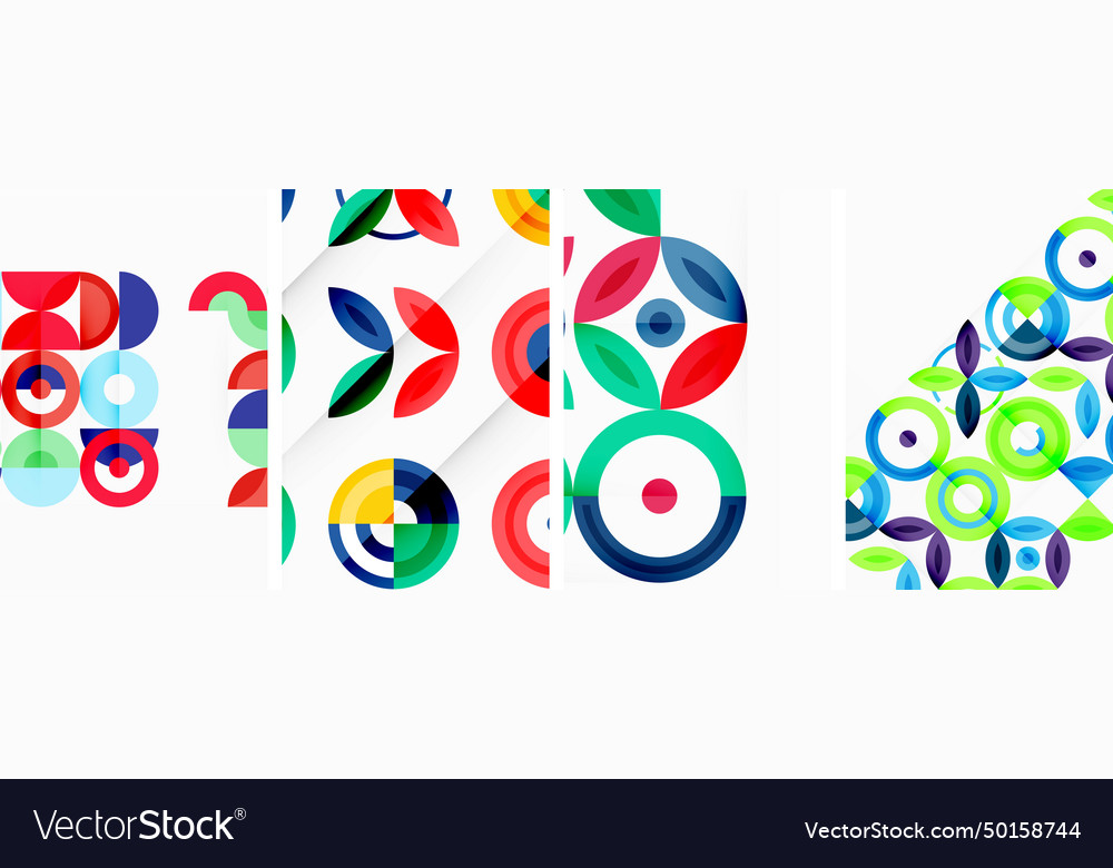 Round geometric elements and circles in background
