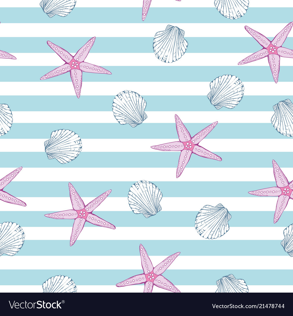 Seashell Pattern - Marine Background