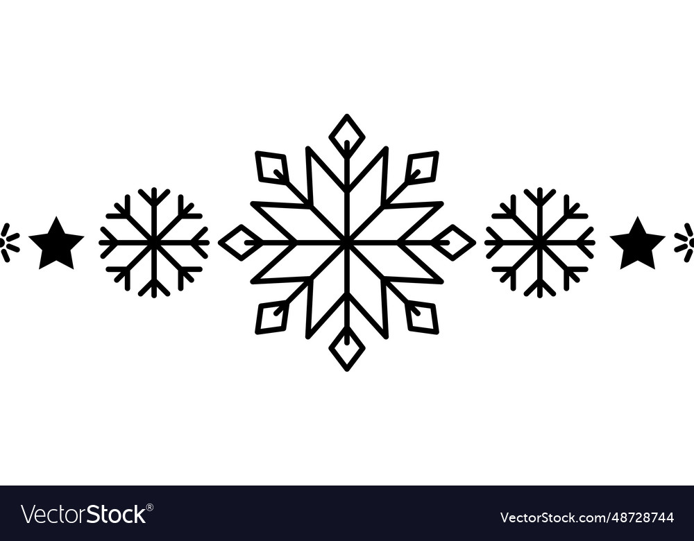 Snowflake frame element winter