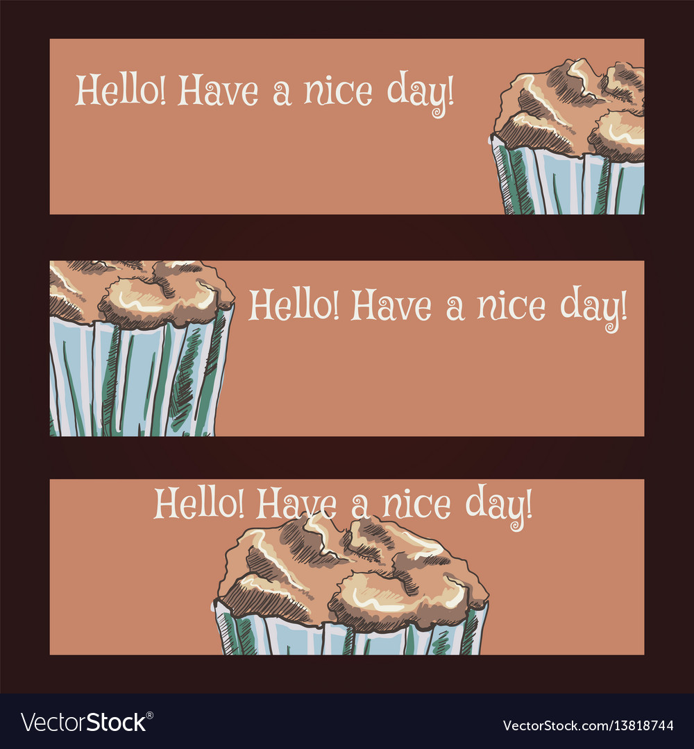 Three templates of horizontal banners