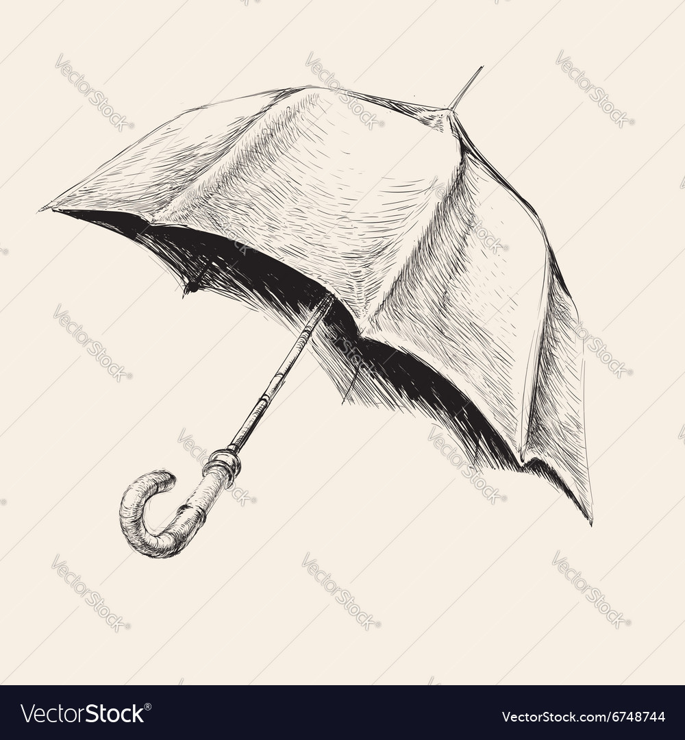 umbrella drawing sketch