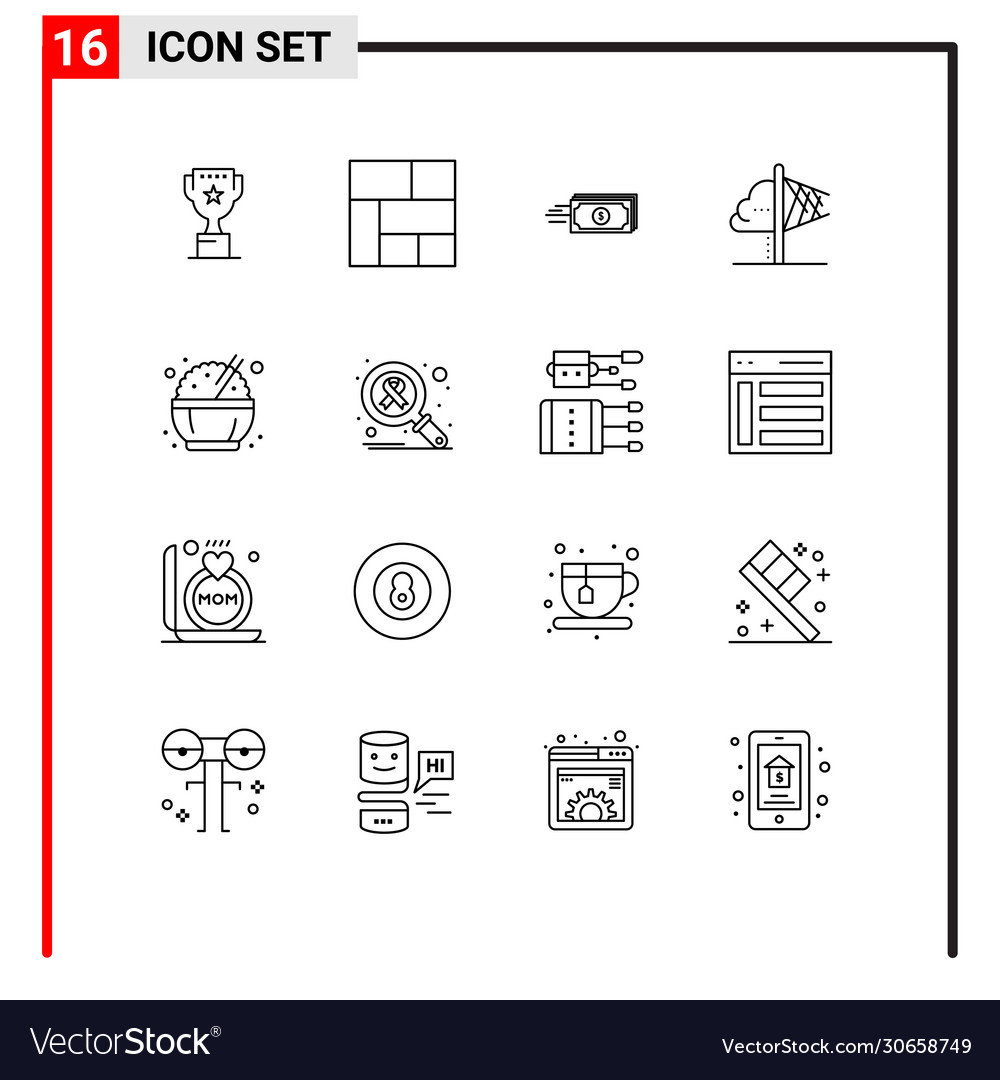 16 universal outlines set for web and mobile