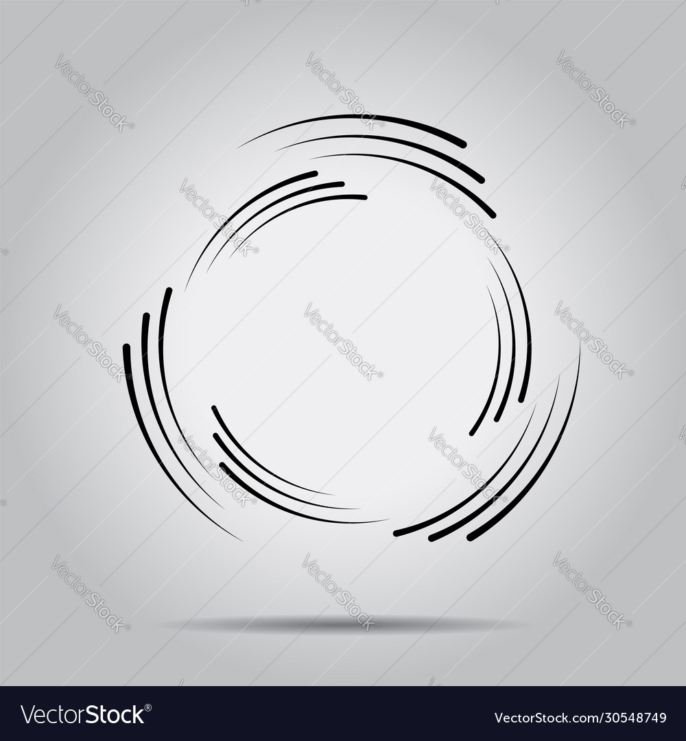 Black speed arrow lines in spiral form