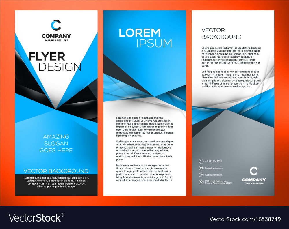 Business trifold brochure or banner template