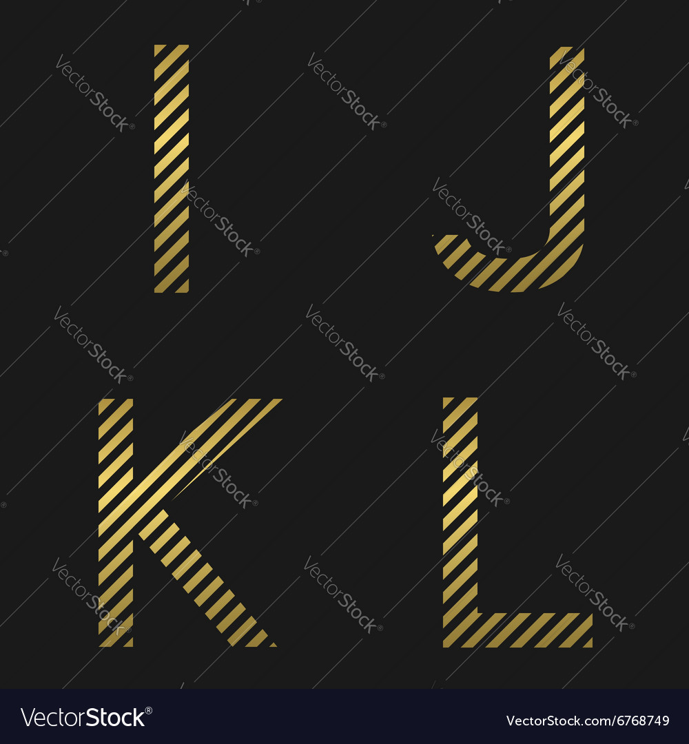 Golden letter set