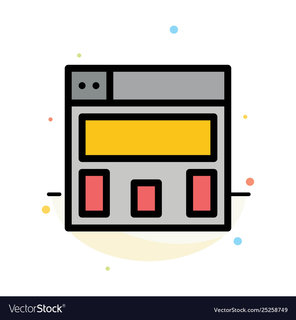 Graphics design layout abstract flat color icon Vector Image Graphics design layout abstract flat color icon