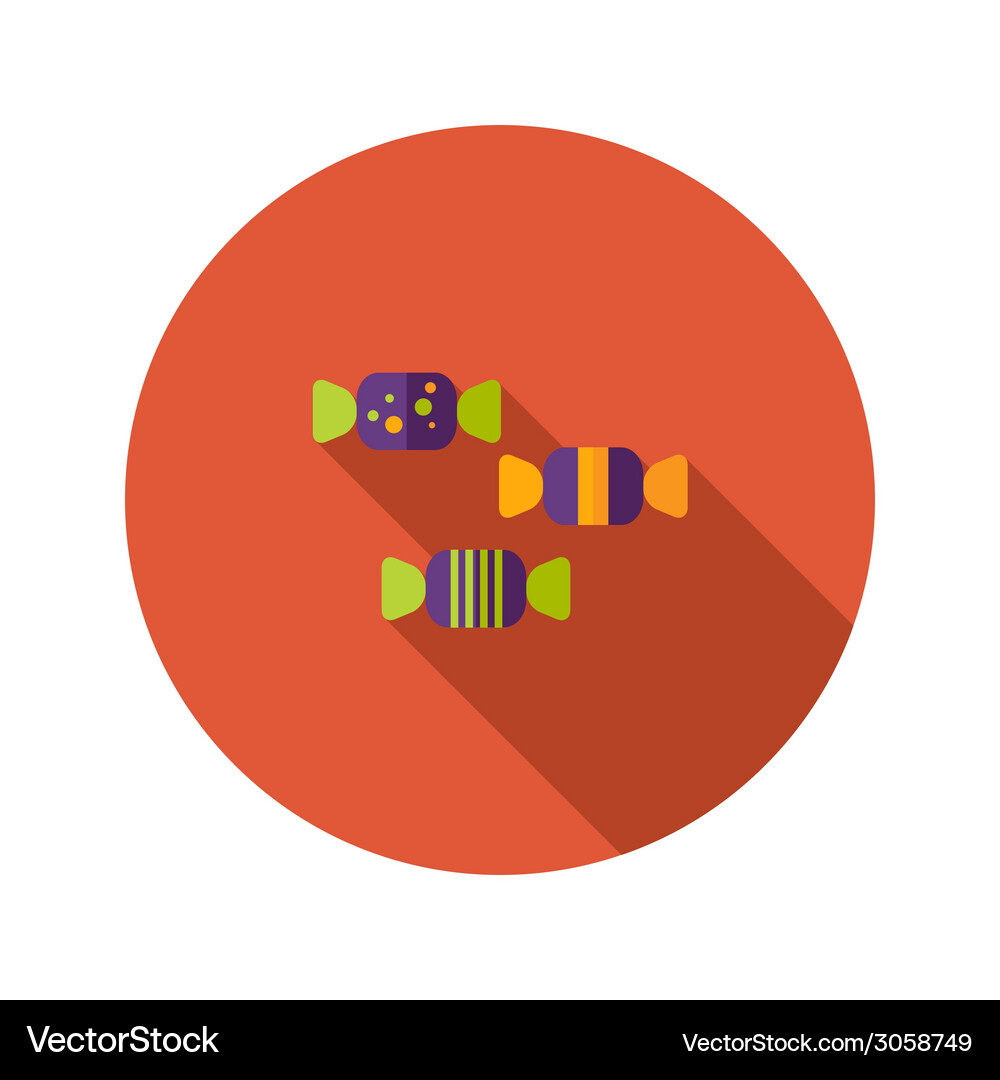 Halloween sweets flat icon Royalty Free Vector Image