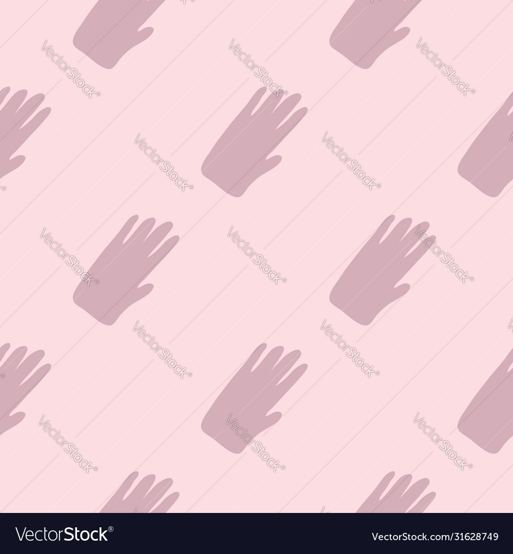 Hand shapes seamless pattern in simple style vector image Hand shapes seamless pattern in simple style