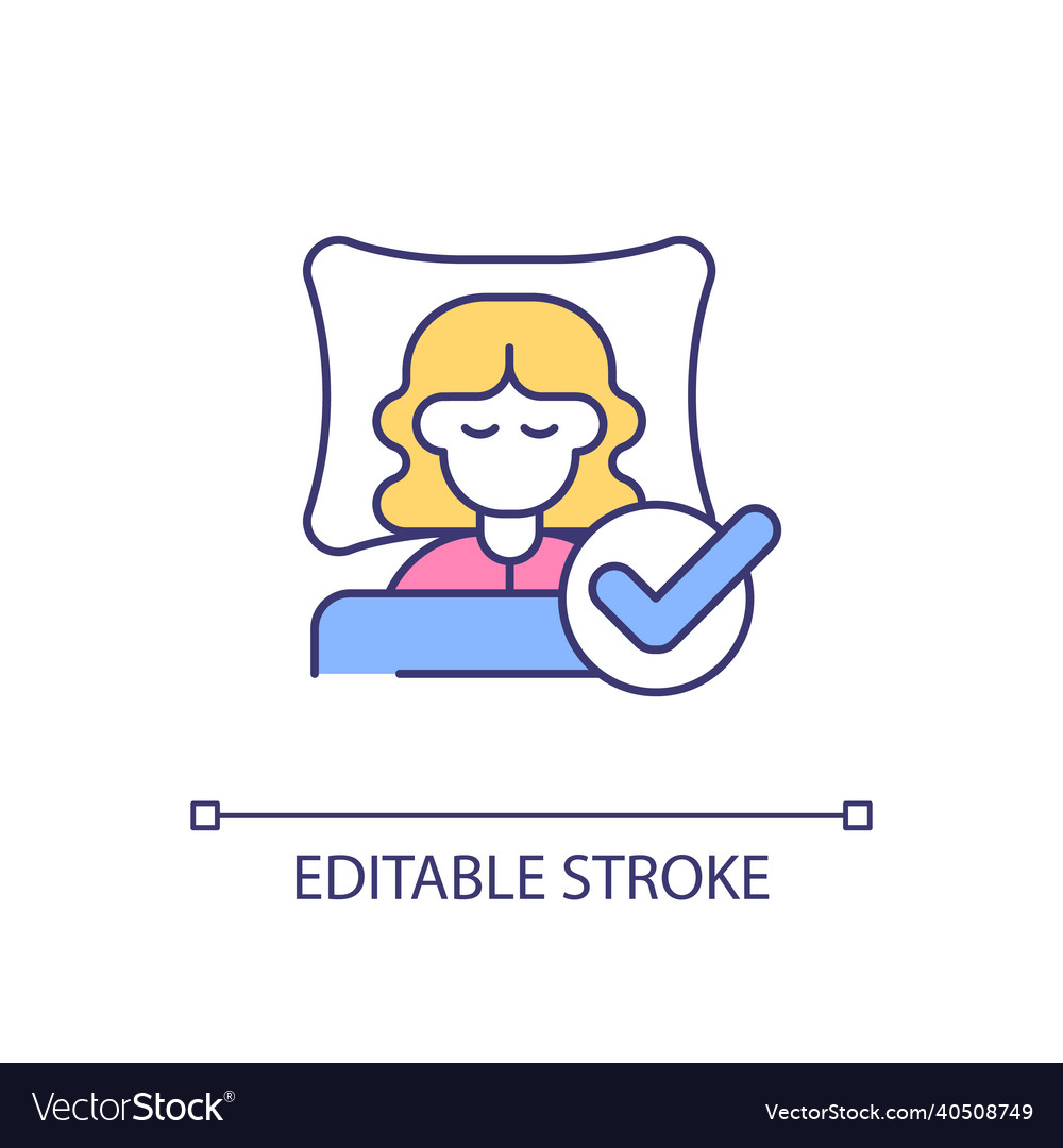 Improving sleep quality rgb color icon vector image Improving sleep quality rgb color icon