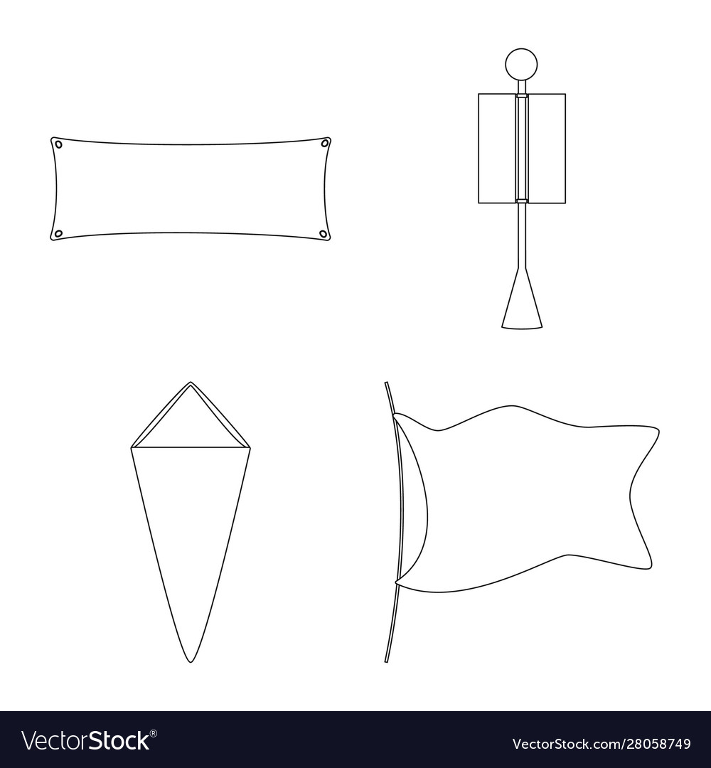 Isolated object blank and canvas symbol set vector image Isolated object blank and canvas symbol set