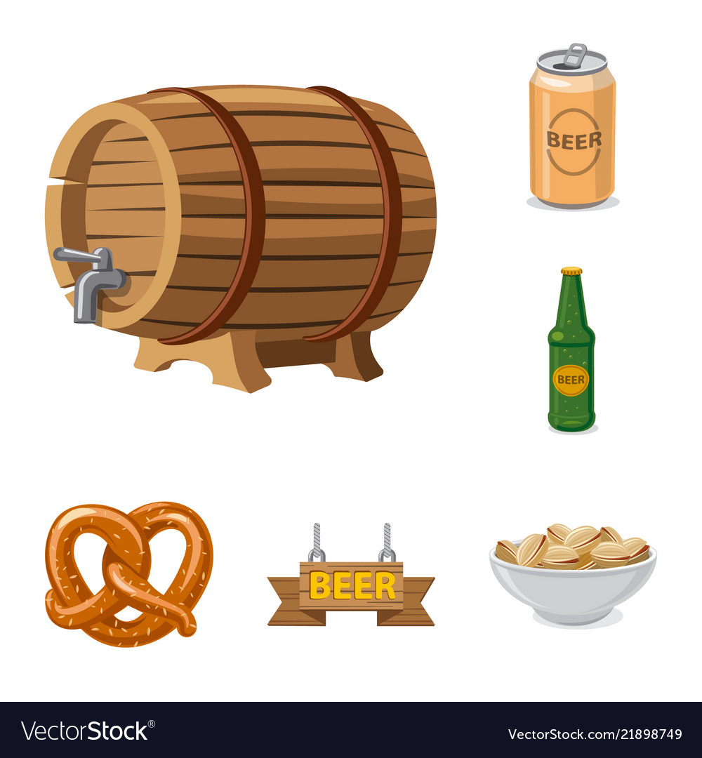 Isolated object of pub and bar sign collection vector image Isolated object of pub and bar sign collection