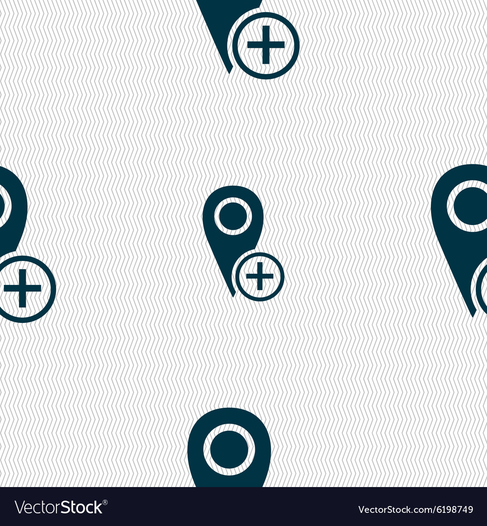 Map pointer icon sign seamless abstract background