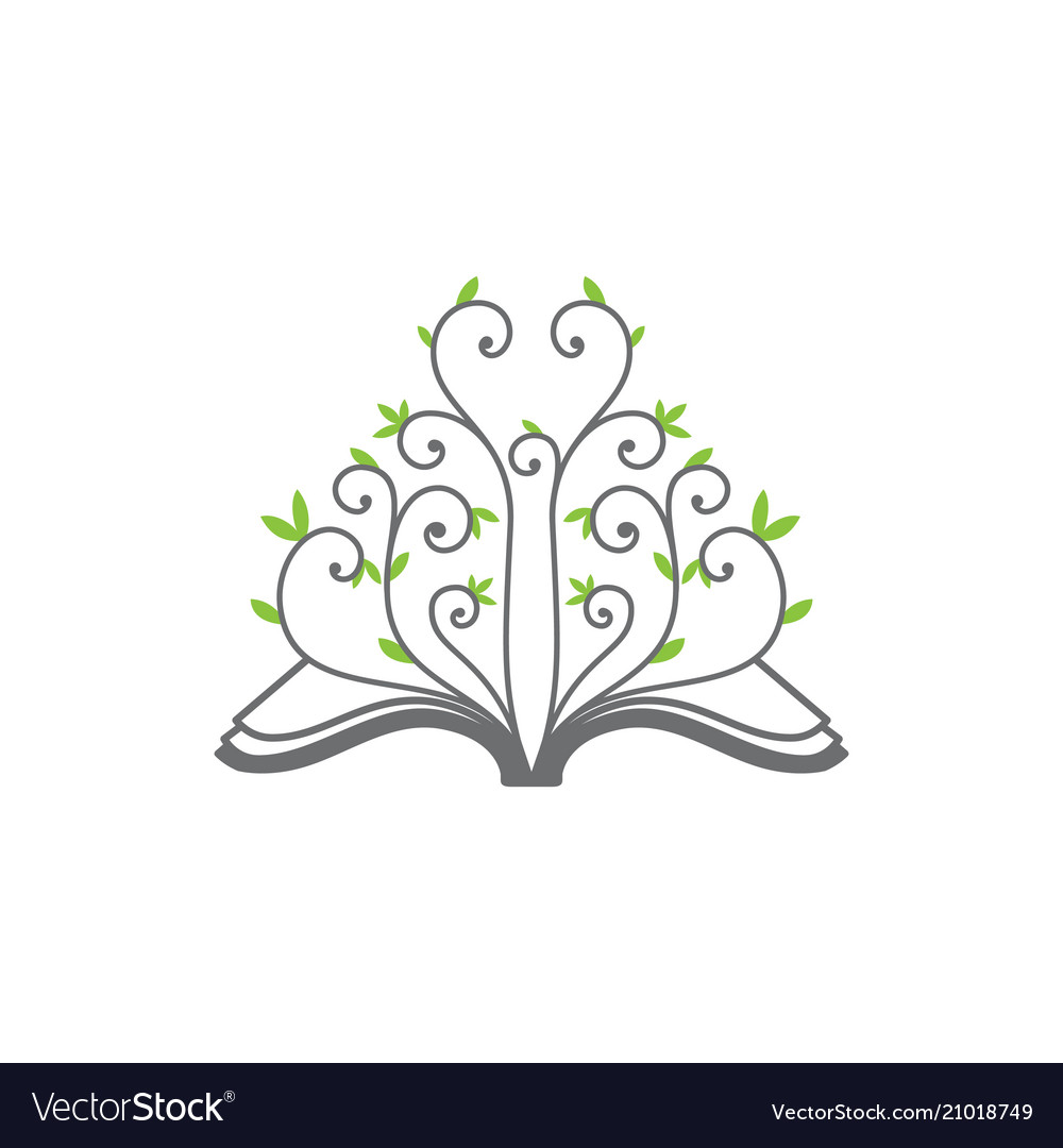 Open Book with Floral Ornament