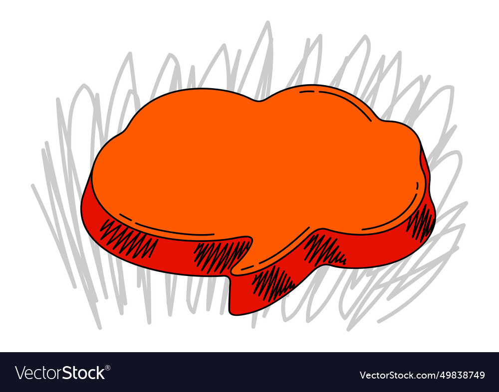 Sketch speech bubble image for design