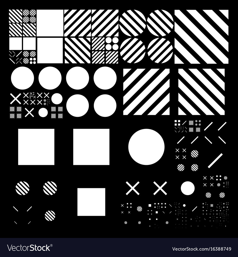 Subdivided grid system with symbols randomly Vector Image