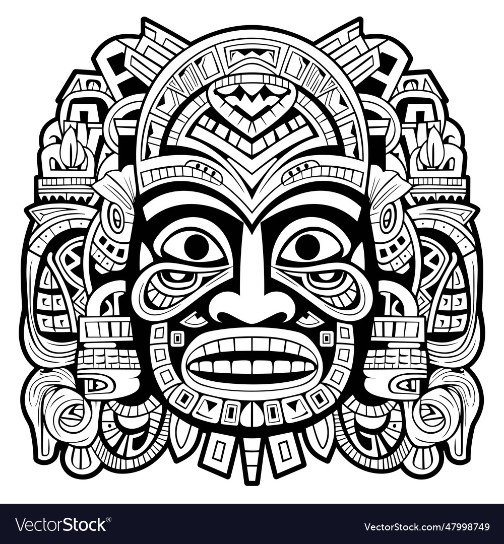 Tribal hawaii totem african traditional wooden Vector Image