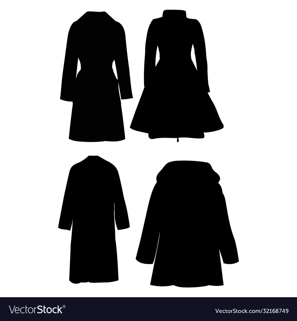 White Background Women S Clothing Fashionable Vector Image