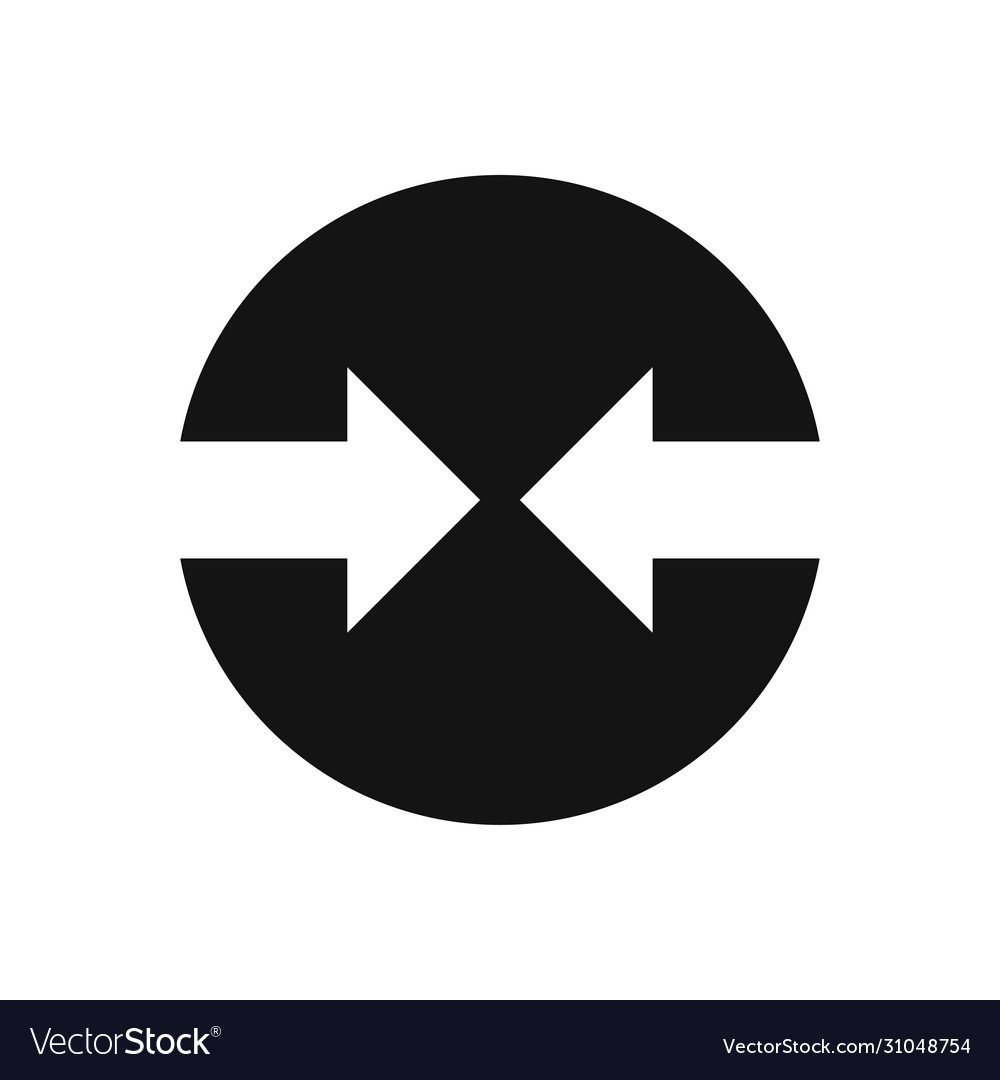 Arrows horizontal inside circle icon