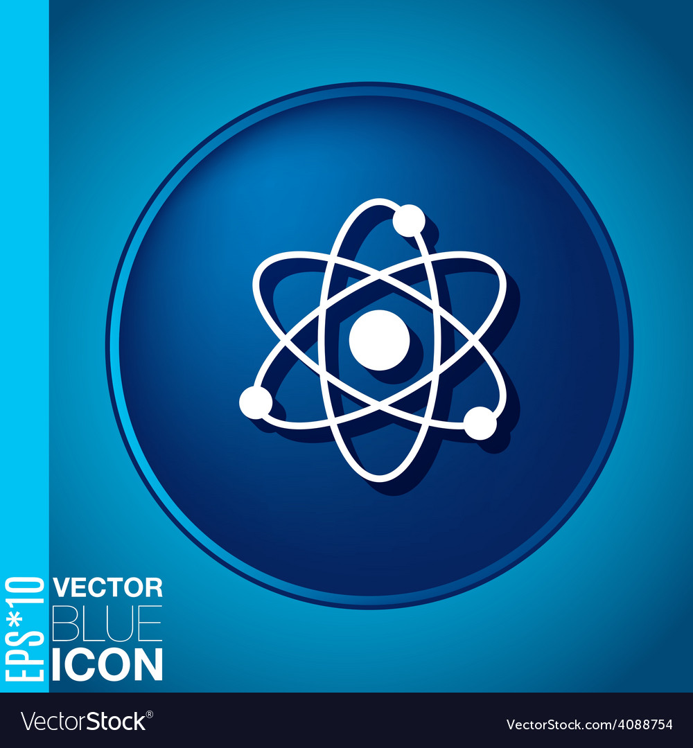 atom molecule symbol icon of physics or chemistry vector image molecule vs atom