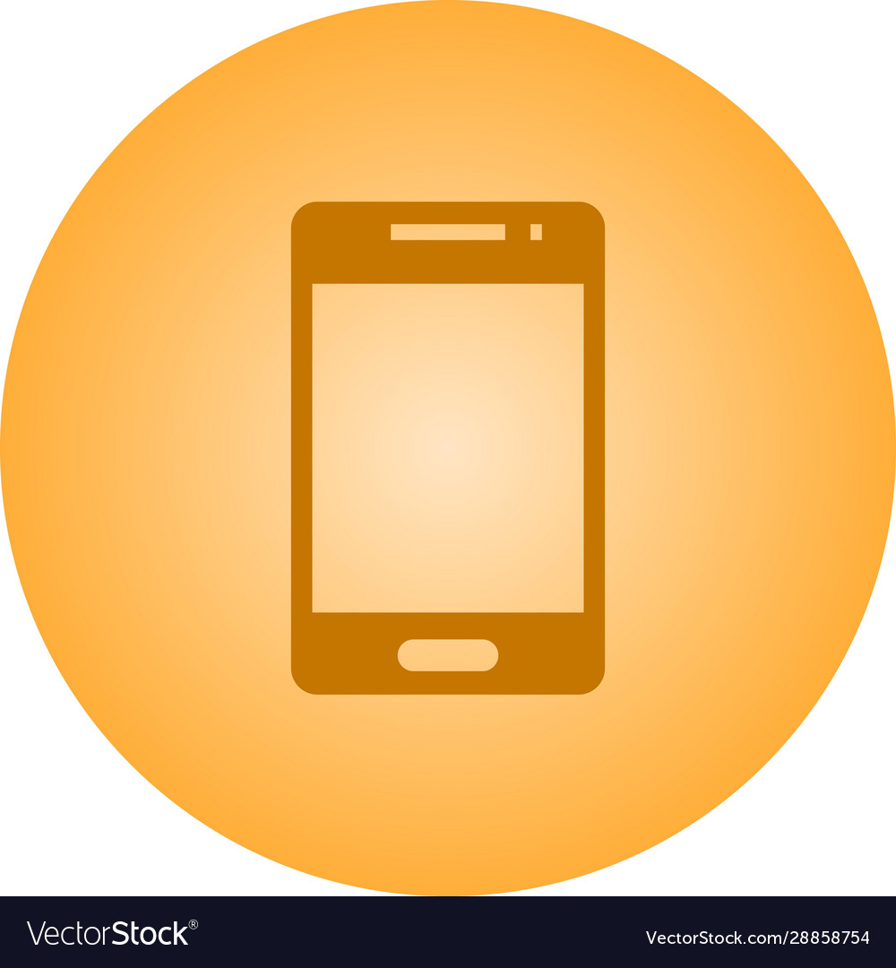 Beautiful smart phone glyph icon