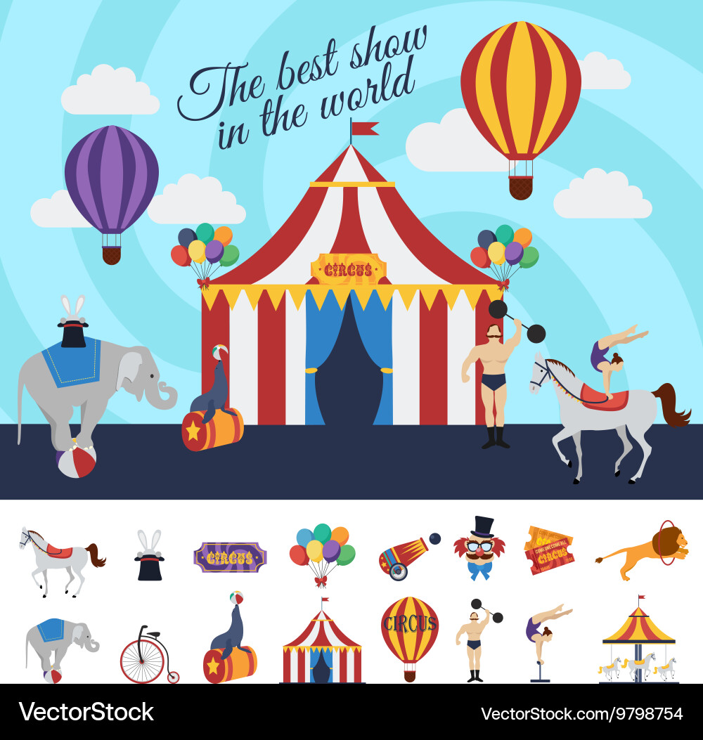 Circus Performance Concept Royalty Free Vector Image