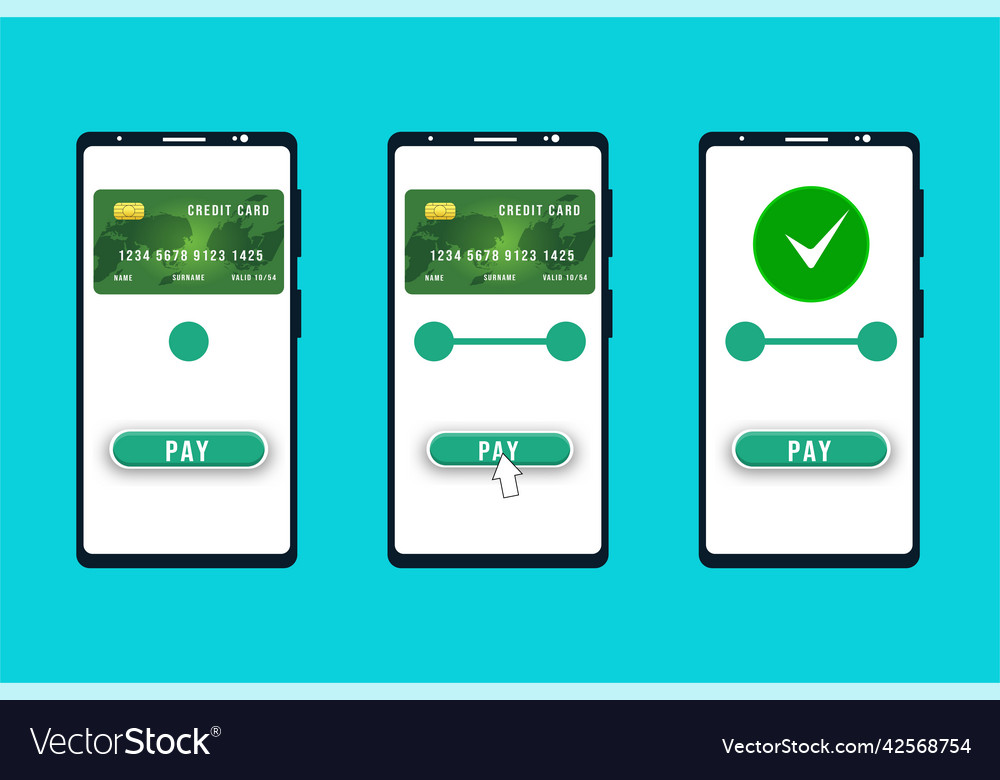 Digital money transferring and payment methods Vector Image