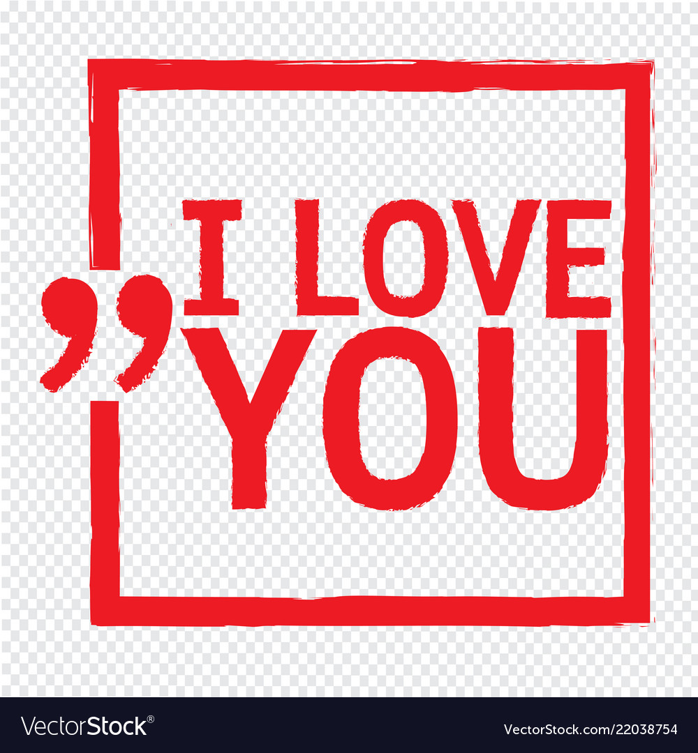 I love you lettering design