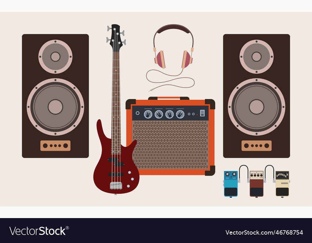 Music design flat style