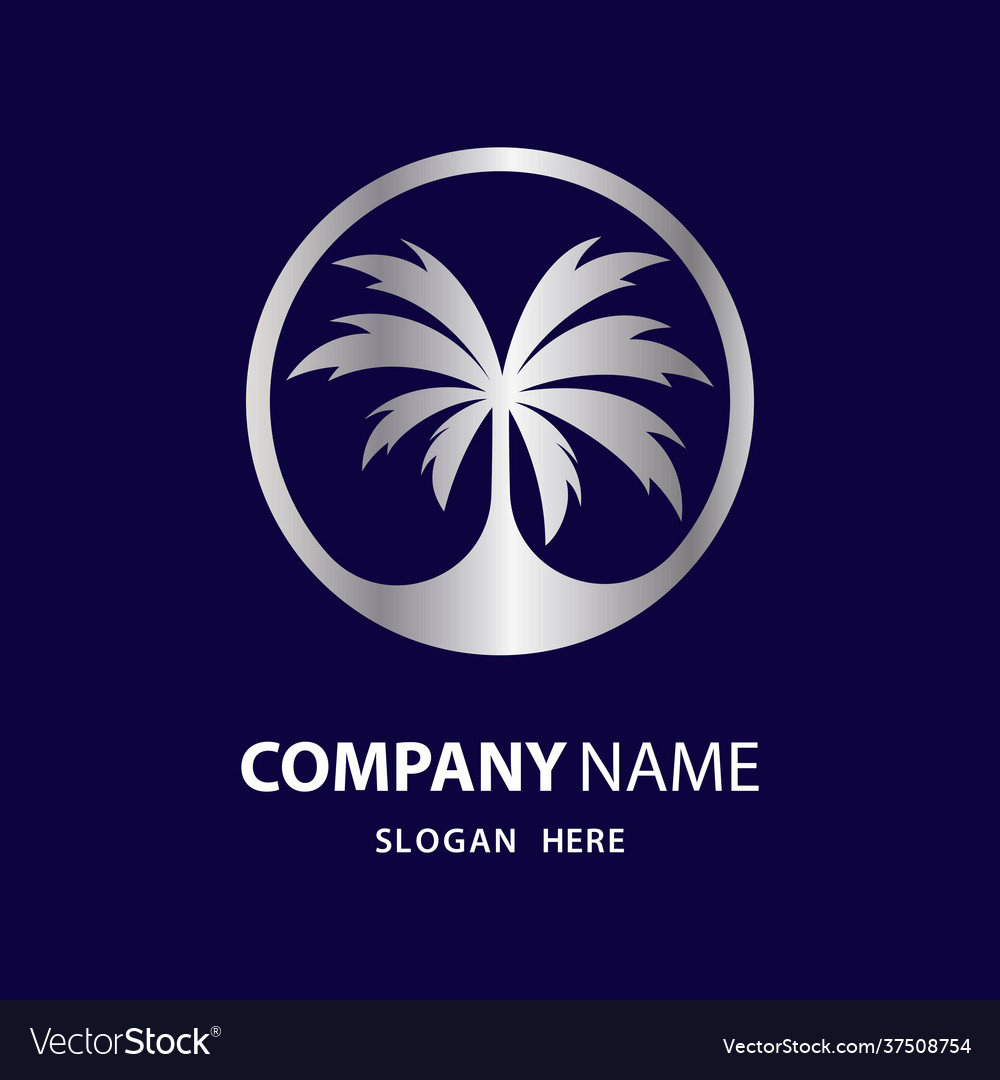 Palm tree logo images Royalty Free Vector Image