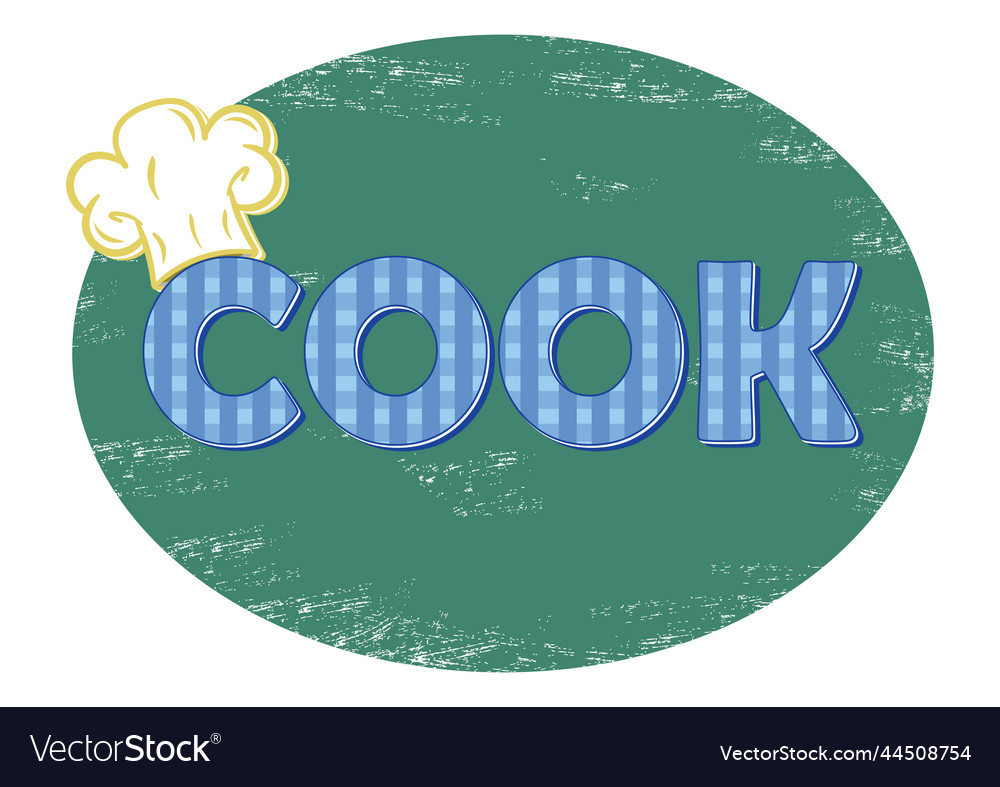 Retro design keep calm and cook text message vector image Retro design keep calm and cook text message