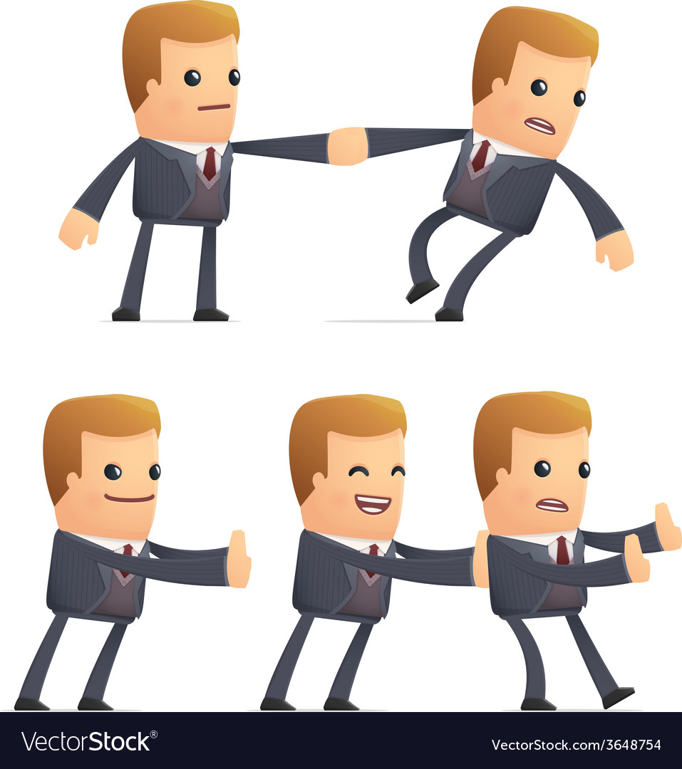 Set of advisor character in different poses