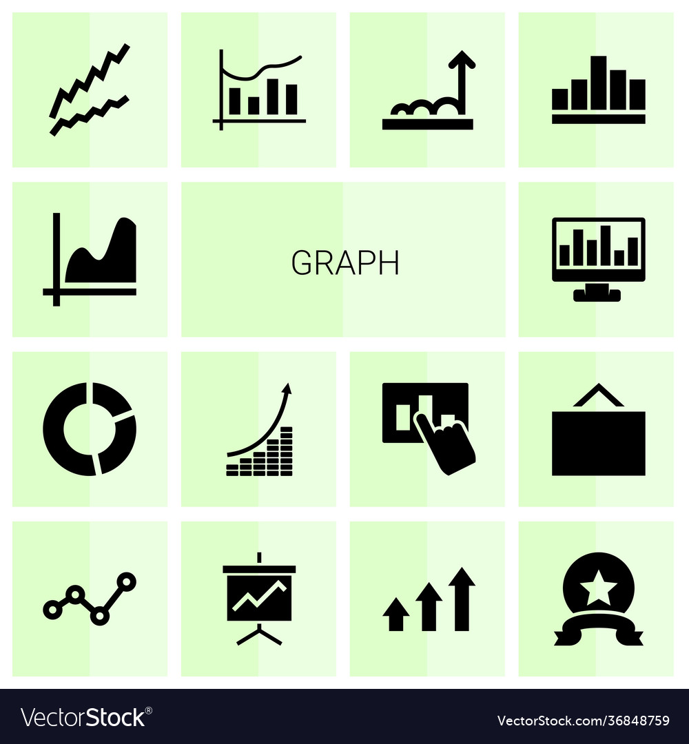 14 graph icons Royalty Free Vector Image - VectorStock